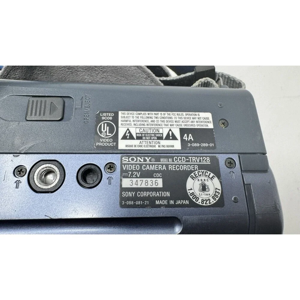 FOR PARTS - Sony Handycam CCD-TRV128 Hi-8 Analog Chrome Blue Camcorder